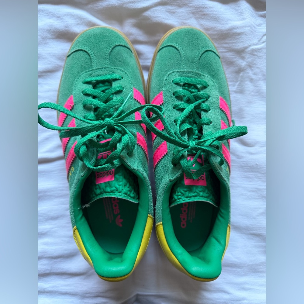 adidas Green & Pink Women's Sneakers with Yellow Accents
